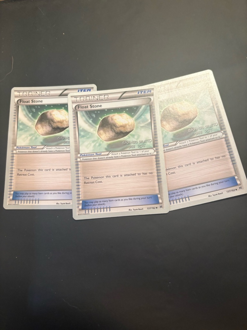 3 Float Stone Pokemon Trainer Cards